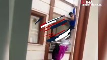 Evlenmek istediği kızın evini bastı, yakalanınca balkonlar arası geçiş yaptı!