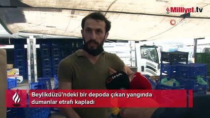 Beylikdüzü’nde depoda yangın! 'Nefes alamıyoruz'