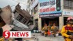 Strong earthquake hits southern Taiwan, building collapses and train carriages derailed