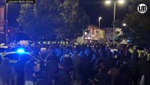 Large crowds gather in Leicester overnight as violence breaks out