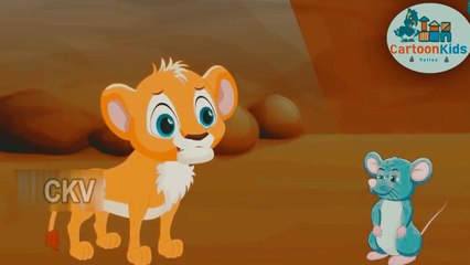 The Lion & Mouse 3D Animated Hindi Stories for Kids - Cartoon Kids Valley