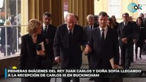 Primeras imágenes del Rey Juan Carlos y Doña Sofía llegando a la recepción de Carlos III en Buckingham