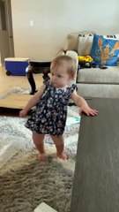 Baby girl preciously dances to 'Footloose' theme song