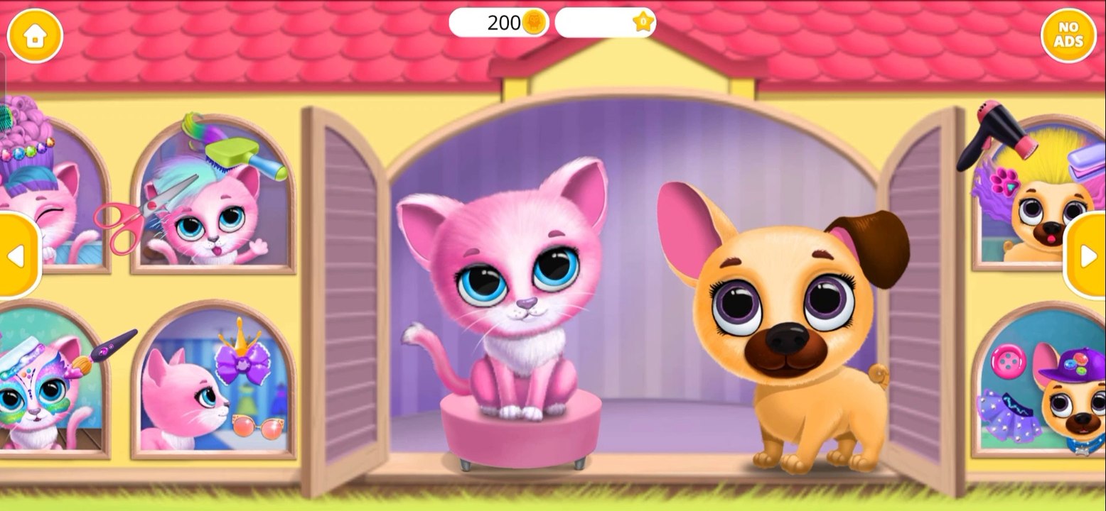 play fun pet care kids game kiki & fifi beauty salon fun pet