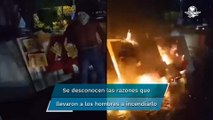 Incendian antimonumento de los 43 de Ayotzinapa en Chilpancingo, Guerrero