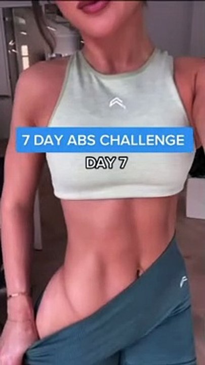 7 day abs challenge  weight loss  abs  slim waist  gym workout  at home workout video  health
