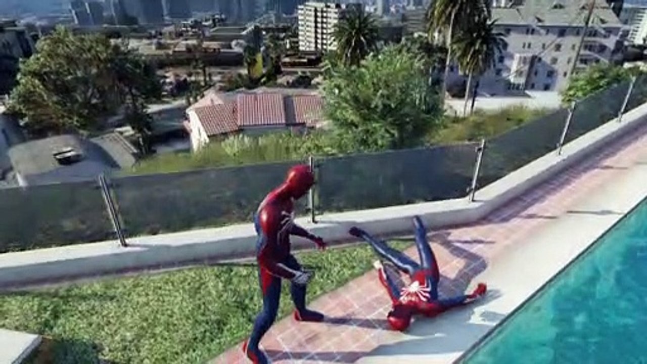 GTA 5 Water Ragdolls - SPIDERMAN Jumps-Fails ep.1 (Funny Moments)