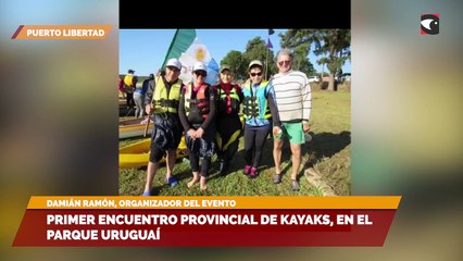 Primer encuentro provincial de kayaks, en el parque Uruguaí