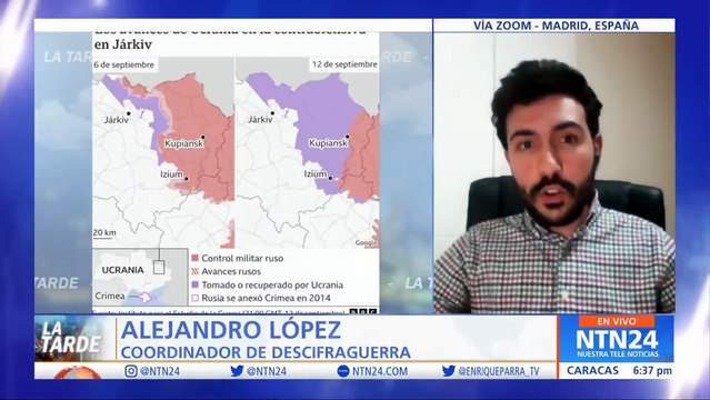 “Es difícil que ahora que Ucrania está recuperando terreno apuesten por negociaciones”, dice el analista Alejandro López