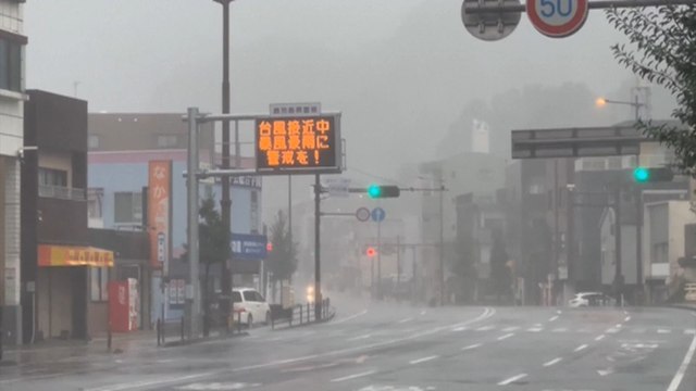 El tifón Nanmadol deja precipitaciones récord y estragos en el sur de Japón