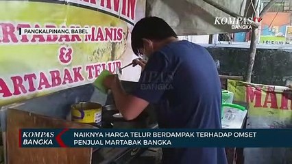Harga Telur Naik, Omset Penjual Martabak Bangka Menurun