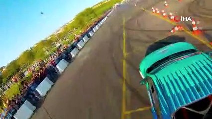 Drift gösterisi nefesleri kesti, heyecan dolu anlar FPV dron ile görüntülendi