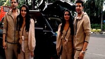 Tejasswi Prakash-Karan Kundrra Clicked together in matching Outfits as They Headed to Goa