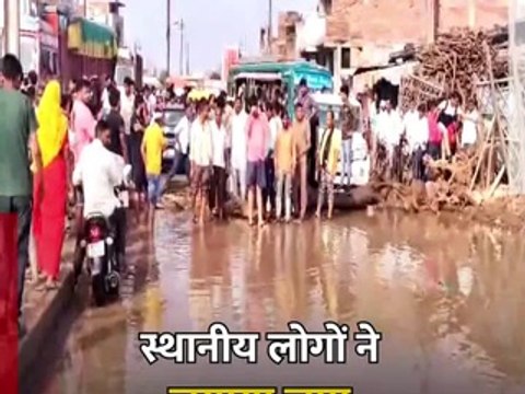 मुरैना (मप्र): किसान की बाजरा से भरी ट्रॉली पलटी