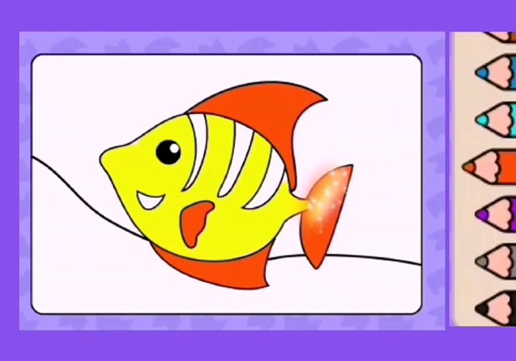COLORING ACTIVITY FOR KIDS : COLOR A FISH