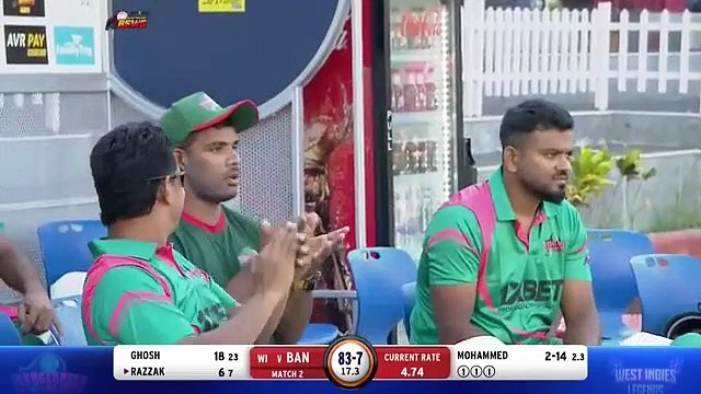 Bangladesh Legends vs WestIndies Legends CRICKET Match Highlights
