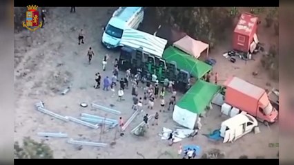 Mazzarino, la polizia blocca un rave party: 70 identificati