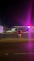 لحظة أصطدام مركبة إسعاف بعد سقوط جسر مشاة على طريق المطار - الأردن التلفزيون_الأردني