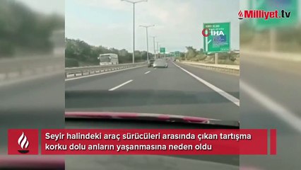 TEM otoyolunda trafik canavarı kamerada