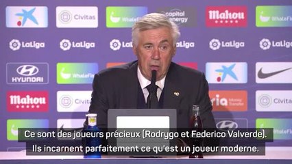 6e j. - Ancelotti : "Rodrygo et Valverde sont des joueurs précieux"