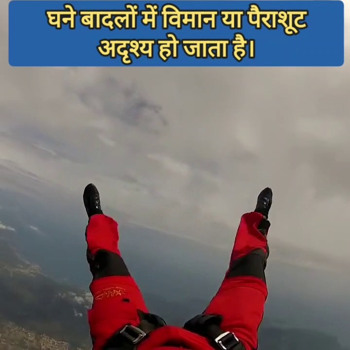 बादलों में गोताखोरी। Diving through the clouds