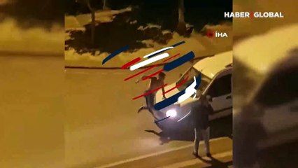 Kendini araçların önüne atan genç ölümden kıl payı kurtuldu