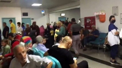 Muayene için uzun kuyruklar oluştu