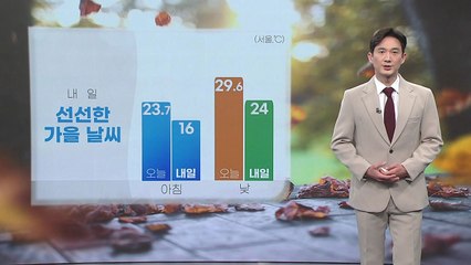 [날씨] 내일 때늦은 더위 사라져...한낮에도 선선 / YTN