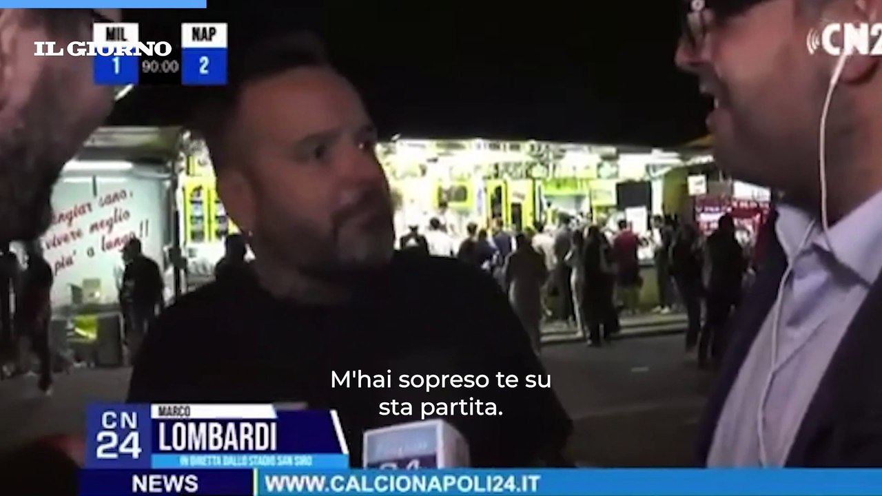 Giornalista aggredito da un tifoso dopo Milan-Napoli: "Terrone di m**da"