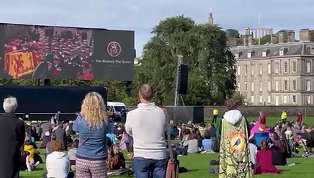 The Queen's Funeral is shown live in Edinburgh's Holyrood Park