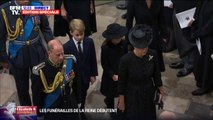 Funérailles d'Élizabeth II: les images du prince George et la princesse Charlotte remontant la nef derrière le cercueil de la reine