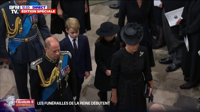 Funérailles d'Élizabeth II: les images du prince George et la princesse Charlotte remontant la nef derrière le cercueil de la reine