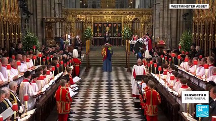 Sombre pageantry as funeral begins for Britain's Queen Elizabeth