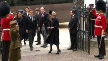 Queen Consort and other Royals arrive for funeral