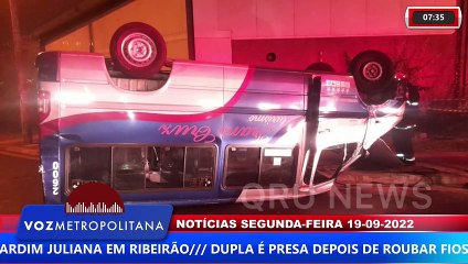 TRÊS PESSOAS FICAM FERIDAS EM CAPOTAMENTO DE VAN NA JERÔNIMO GONÇALVES