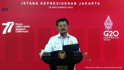 Menteri Pertanian Sampaikan Stok Pangan Cukup Hingga Desember 2022