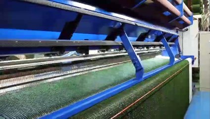 process of making a World Cup soccer field with artificial turf in Korea