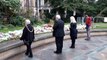 Queen Elizabeth II funeral: The Lord Mayor of Sheffield Sioned-Mair Richards lays flowers in the Peace Gardens.