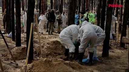 Descargar video: 440 tumbas en Izium: continúan las exhumaciones de los cuerpos de la fosa común