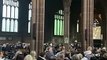Mourners in Manchester Cathedral watching Queen Elizabeth II's funeral