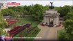 Funérailles d'Elizabeth II: le cortège s'avance vers Wellington Arch