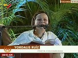 Poeta colombiana Yordalis Ruiz declama poema a la Colombia fortalecida por el Poder Cultural