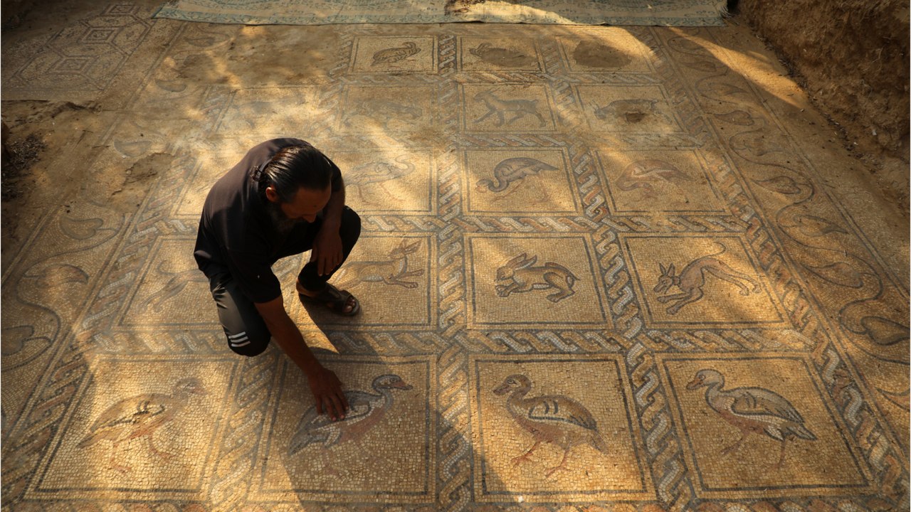 Découverte d'une mosaïque de l'ère byzantine par un fermier à Gaza