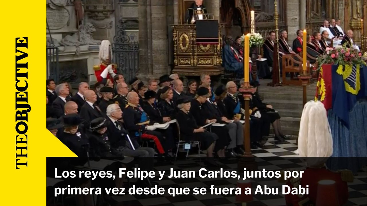 Los reyes, Felipe y Juan Carlos, juntos por primera vez desde que se fuera a Abu Dabi