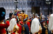 Queen Elizabeth's coffin leaves Westminster Abbey following state funeral