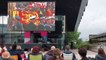 Hundreds gather in Centenary Square, Birmingham to watch the Queen's funeral on a big screen