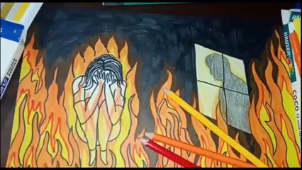 How to draw Stop Rape save girl poster __ justice for Ankita __ stop violence against #stoprape