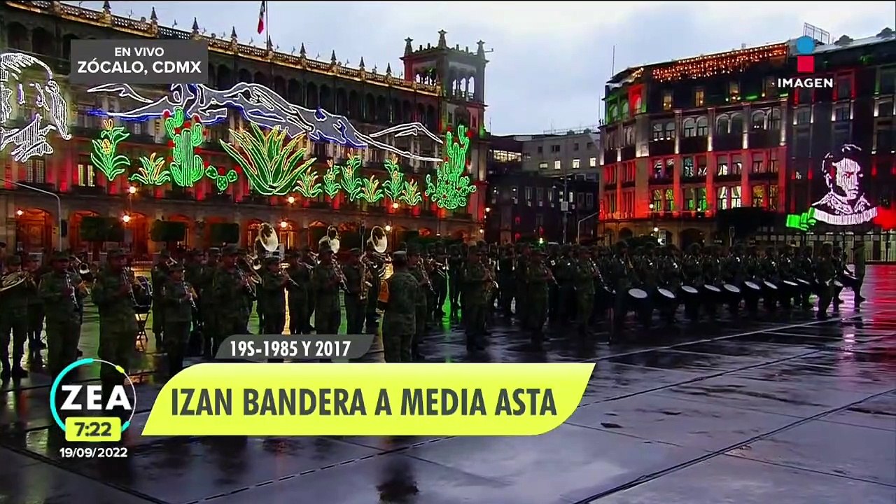 Izan la bandera a media asta por las víctimas de los sismos de 1985 y 2017