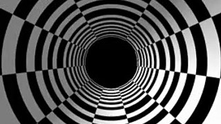 Hypnotic Optical Illusion Black And White Tunnel  Awesome Meditation Trance 