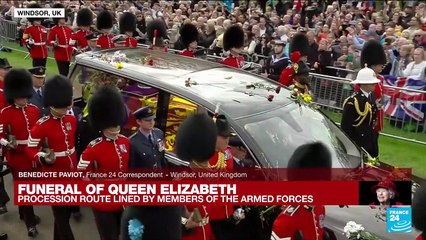 Queen Elizabeth's coffin reaches Windsor, her final resting place